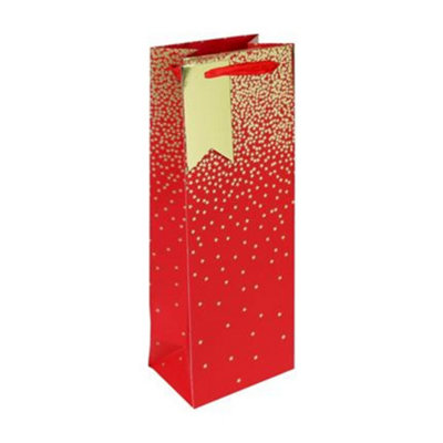 Red Ombre Christmas Bottle Gift Bag from B&Q