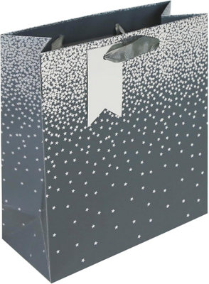 Charcoal Ombre Christmas Medium Gift Bag from B&Q