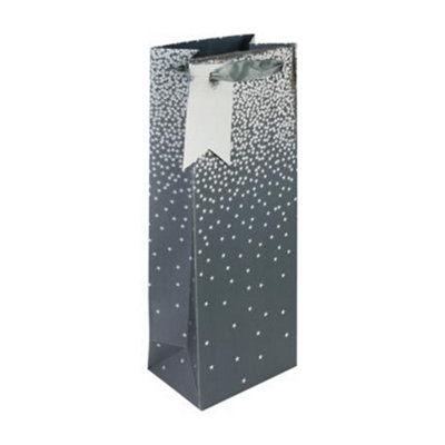Charcoal Ombre Christmas Bottle Gift Bag from B&Q