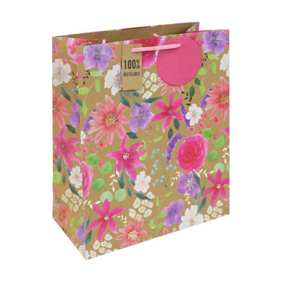 Kraft Beautiful Multi Floral Large Gift Bag from B&Q