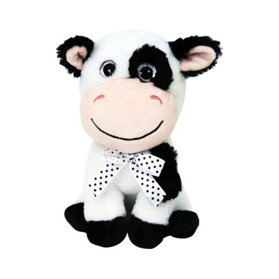 Eurowrap Black And White Cow Plush Toy 8"Soft Toy from B&Q
