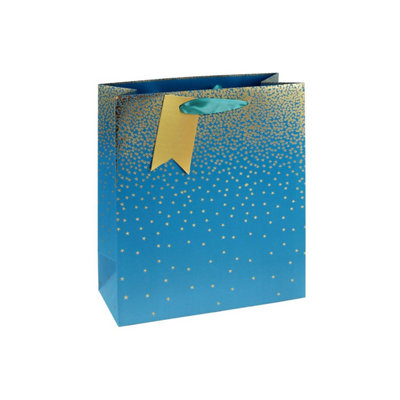 Teal & Gold Ombre Design Medium Gift Bag from B&Q