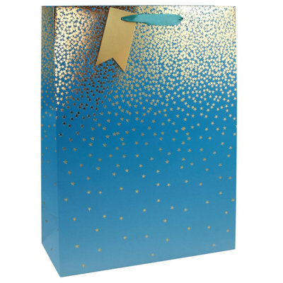 Teal Ombre Extra Large Wide Guss Gift Bag from B&Q