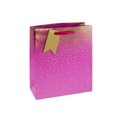 Pink & Gold Ombre Design Medium Gift Bag from B&Q