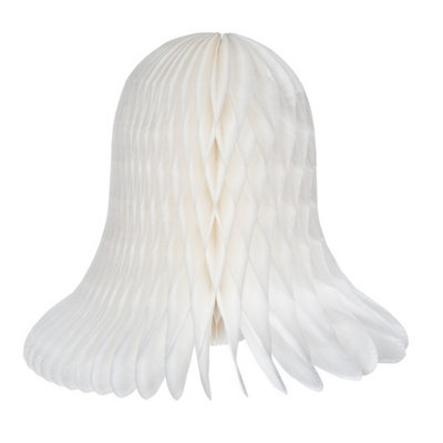 Shop4allsorts White Honeycomb Paper Bell Christmas Wedding Decoration Hanging Bell 20Cm Wide from B&Q