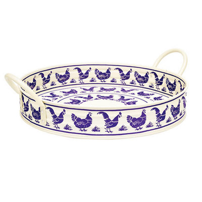 Emma Bridgewater Blue Hens Large Handle Tray from B&Q