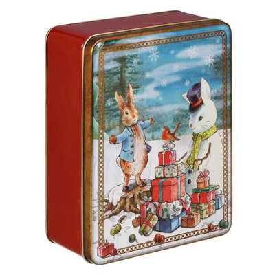 Peter Rabbit Christmas Deep Rectangular Storage Tin from B&Q