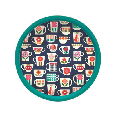 Elite Serving Tray: 30Cm Kate Rhees Tea Cup Deep Well TrayMetal from B&Q