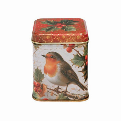 Elite Tins Robin 100Gm Square Tin from B&Q