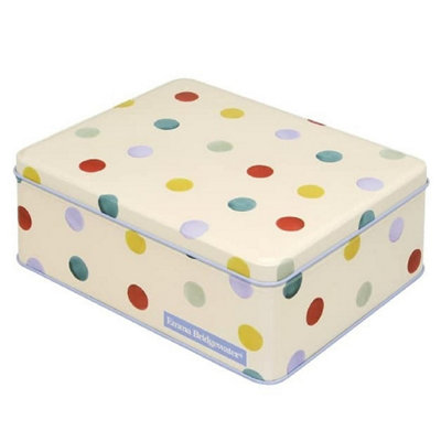 Elite Tin: 19.5Cm X 15.4Xm 7.5Cm Emma Bridgewater Polka Dot Rectangular Tin from B&Q