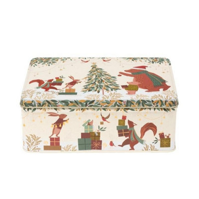 Elite Tin: 19.5Cm X 15.4Cm X 7.5Cm Sara Miller Woodland Tales Bear Rectangular Tin from B&Q