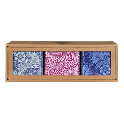 Elite Tins Arts & Crafts Marigold Set Of 3 Square Caddies from B&Q