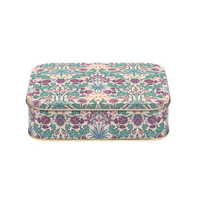 William Morris Arts & Crafts Hyacinth Small Rectangular Storage Tin from B&Q