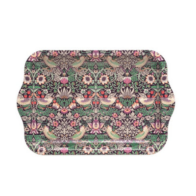 Elite Snack Tray: 24Cm X 15.8Cm Arts & Crafts Strawberry Thief Snack TrayMetal from B&Q