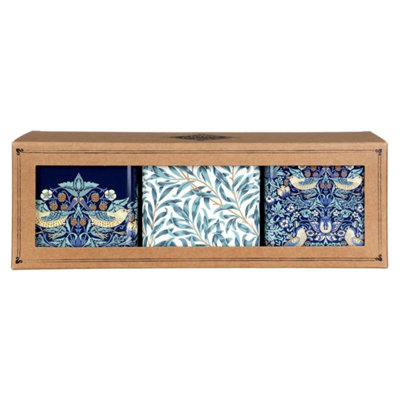 Elite Tins Arts & CraftsStrawberry Thief Set Of 3 Square Caddies from B&Q
