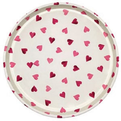 Elite Serving Tray: 30Cm Emma BridgewaterPink HeartsMetal from B&Q