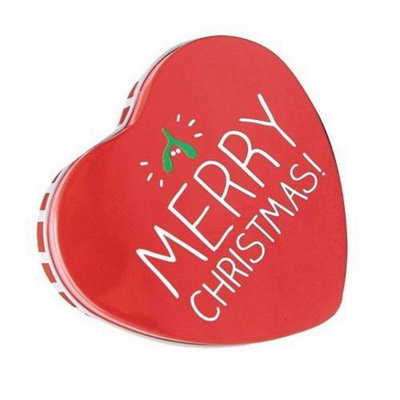 Elite Tin: Small Heart Merry Xmas Tin Happy Jackson from B&Q