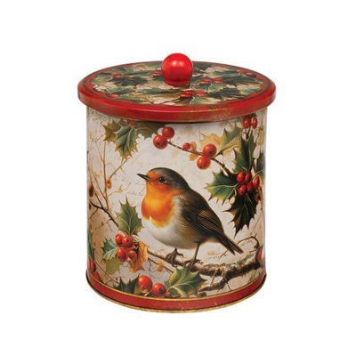 Elite Tins Robin Medium Biscuit Barrel from B&Q