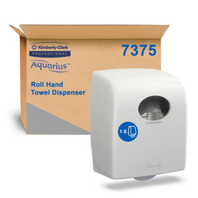 Kimberly-Clark Aquarius Rolled Hand Towel Dispenser 7375 White Dispenser 7375011 - Image 4