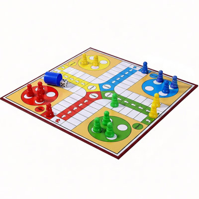 The Magic Toy Shop Classic Ludo Game With Dice Shaker & Counters Travel Toy For Children & Family from B&Q