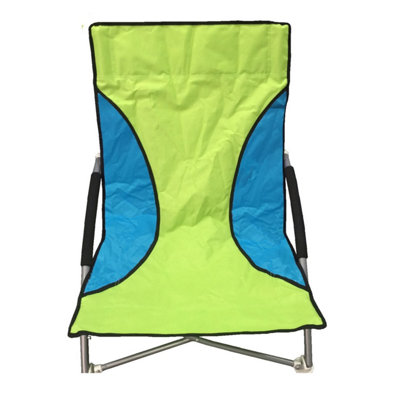 Green Nalu Folding Low Seat Beach Chair Camping Chair from B&Q