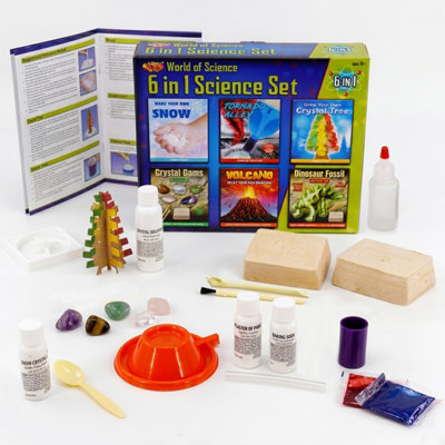 The Magic Toy Shop 6 In 1 Kids Science Set Experiment Kit Volcano Dinosaur Fossil Dig Stem Toys from B&Q