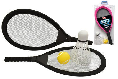 M.y Jumbo Black Plastic Racquet Set from B&Q