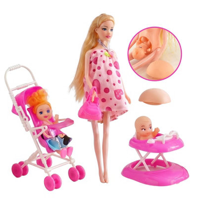 Bibi Doll 29Cm Pregnant Doll With Baby In Tummy And Accessories Playset For Kids Girls Toy from B&Q