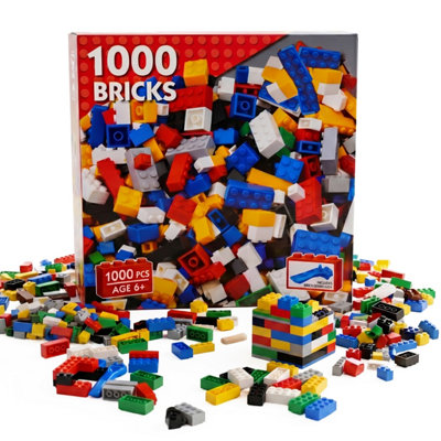 The Magic Toy Shop 1000 Piece Building Bricks Play Set Blocks Build Construction Compatible Toy