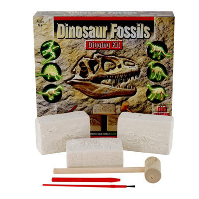 The Magic Toy Shop Excavation Kit Dinosaur Fossils Digging Dig Your Own Glow In The Dark Skeleton from B&Q