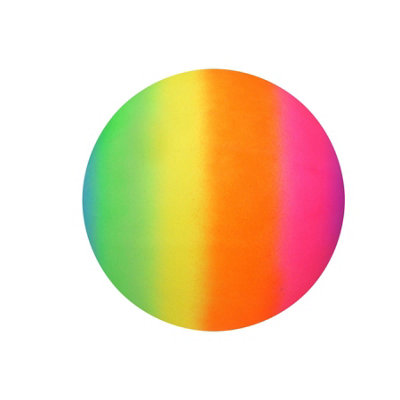 The Magic Toy Shop Giant Jumbo 18" Neon Rainbow Rubber Playground Play Beach Sports Ball Football from B&Q