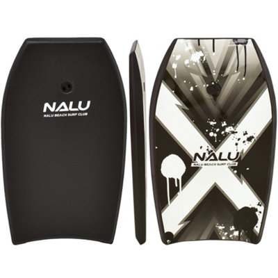 Nalu 41" Black Xpe Bodyboard With Leash And Crescent Tail from B&Q