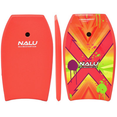 Nalu 41" Red Xpe Bodyboard With Leash And Crescent Tail from B&Q
