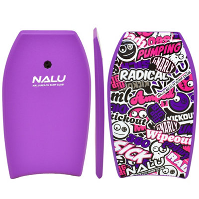 Nalu 41" Purple Xpe Bodyboard With Leash And Crescent Tail from B&Q
