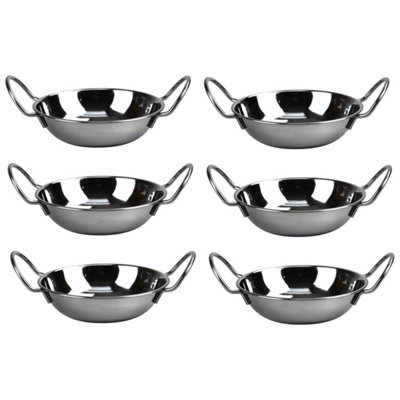 Buckingham  Stainless Steel Set Of 6 Balti Serving Dish 15 Cm from B&Q