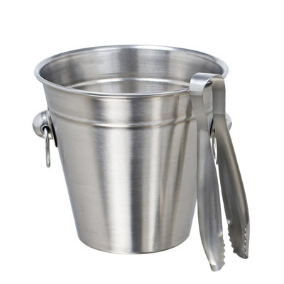 Buckingham Stainless Steel Mini Ice Bucket With Tong  14 Cm from B&Q