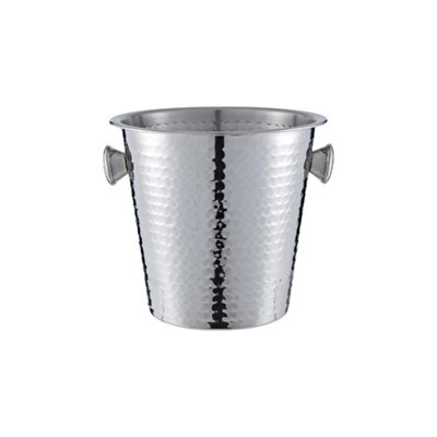 Buckingham Stainless Steel Ice Bucket Hammered Effect  4.8 Litres from B&Q