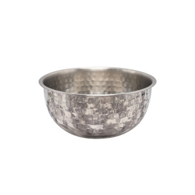 Buckingham Stainless Steel Mixing Salad Bowl With Hammered Effect (18 Cm 1.5 Litre ) from B&Q