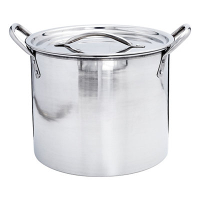 Buckingham Stainless Steel  Stock Pot / Ham Pan With Lid  24.5 Cm8 L from B&Q