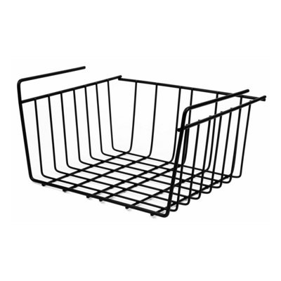 Buckingham Under Shelf Storage Basket Organise Tidy Storage Rack Black 32.5 Cm from B&Q