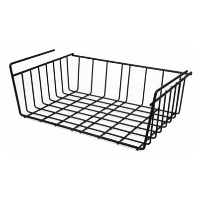 Buckingham Under Shelf Storage Basket Organise Tidy Storage Rack Black 40 Cm from B&Q