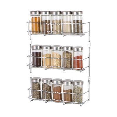 Buckingham 3 Tier Cupboad Spice / Herb Jar Organising Rack Width 28 Cm from B&Q