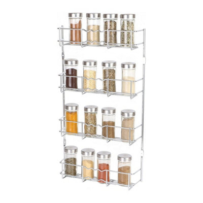 Buckingham 4 Tier Cupboad Spice Herb Jar Organising Rack Width 28 Cm