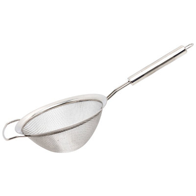B&Q -  Stainless Steel Fine Mesh Sieve 18 Cm With Cook's Handle
