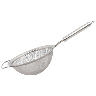 B&Q -  Stainless Steel Fine Mesh Sieve 20 Cm With Cook's Handle