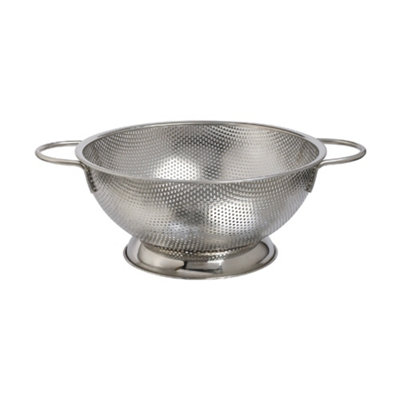 Buckingham Stainless Steel Micro-Perforated Deep Colander / Strainer 25.5 Cm