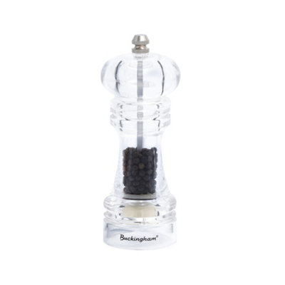 Buckingham Acrylic Classic Salt & Pepper Mill-Durable Ceramic Grinders For Spices