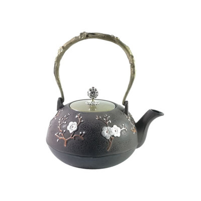 Buckingham Cast Iron Japanese Teapot 1300 Ml + Star Trivet 18 Cm   In Wooden Gift Box from B&Q