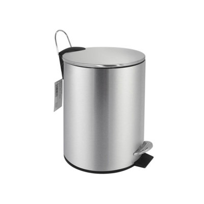 Buckingham Stainless Steel Pedal Bin Removable Inner Bucket 5 Litre from B&Q