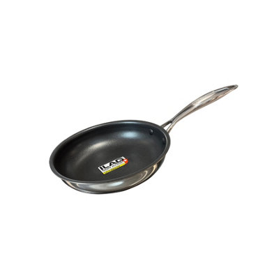 B&Q -  Elite Tri-Ply 18/8 Stainless Steel Frying Pan With Ilag Non-Stick 20 Cm 1.2 Litre